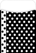 Barker Creek Peel & Stick Library Pockets, Black & White Dots, Great for Holding Library, Index, and Flash Cards, Hall Passes, Recipes, and More! 3-1/2 x 5-1/8, 30 per Pkg (1213)
